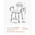 Swivel Shower Chair with Arms and Back, 400 lbs Heavy Duty Bench Seat for Inside Shower Stall and B