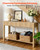 47 in Console Table, Farmhouse Desk Behind the Couch with Drawers and Bottom Storage Shelf, Wooden 