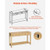 47 in Console Table, Farmhouse Desk Behind the Couch with Drawers and Bottom Storage Shelf, Wooden 