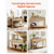 47 in Console Table, Farmhouse Desk Behind the Couch with Drawers and Bottom Storage Shelf, Wooden 