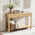 47 in Console Table, Farmhouse Desk Behind the Couch with Drawers and Bottom Storage Shelf, Wooden 