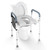 Raised Toilet Seat, 7-Position Height Adjustment 19.3" - 25.2", 350lbs Weight Capacity, with Comfor