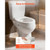 Raised Toilet Seat, 300 lbs Load Capacity, 3.5-Inch Lift Height, Commode Elevated Toilet Seat Riser