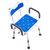 Swivel Shower Chair 360 Degree, Adjustable Shower Seat with Armrests and Backrest for Inside Shower