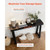 46 in Console Table, Modern Desk Behind the Couch, Wooden Rectangle Entrance Desk, Narrow Long Sofa