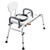 Sliding Shower Chair, 400 lbs Tub Transfer Bench for Bathtub with Swivel Seat, Shower Bench with Pi