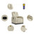Massage Recliner Chair Cream Faux Leather