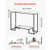 2-Tier Glass Console Table, Modern Rectangle Sofa Side Table with Tempered Glass Top and Iron Legs,