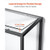 2-Tier Glass Console Table, Modern Rectangle Sofa Side Table with Tempered Glass Top and Iron Legs,