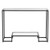 2-Tier Glass Console Table, Modern Rectangle Sofa Side Table with Tempered Glass Top and Iron Legs,