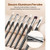 15-Piece Makeup Brush Set for Foundation Blending Eyeshadow, Professional Vegan Brushes with Soft S