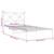 Metal Bed Frame without Mattress with Headboard White 39.4"x78.7