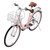 Cruiser Bike, 7-Speed, 26-Inch Pink Beach Cruiser Bike with Large Capacity Basket and Rear Rack, Se