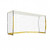 Soccer Goal 12 x 6 FT Soccer Net for Backyard Collapsible Base Yellow, Portable & Quick Setup, with