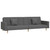 2-Seater Sofa Bed with Two Pillows Dark Gray Fabric