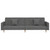 2-Seater Sofa Bed with Two Pillows Dark Gray Fabric