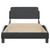 Bed Frame "Dover" Black and White 39.4"x74.8" Faux Leather