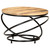 Coffee Table Black 23.6"x23.6"x15.7" Solid Rough Mango Wood
