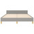 Bed Frame without Mattress Light Gray Queen Fabric
