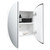 Bathroom Cabinet with Round Mirror&LED White 18.5"x18.5"x6.9