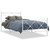 Metal Bed Frame without Mattress with Footboard White 39.4"x78.7