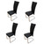 Dining Chairs 4 pcs Black Faux Leather
