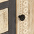 Sideboard Gray and White 29.5"x13.8"x21.7" Solid Mango Wood