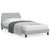 Bed Frame "Dover" Light Gray 39.4"x74.8" Velvet