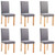 Dining Chairs 6 pcs Light Gray Fabric