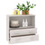Sideboard HAMAR White 33.5"x13.8"x31.5" Solid Wood Pine