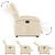 Electric Stand up Recliner Chair Cream Fabric