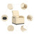 Electric Stand up Recliner Chair Cream Fabric
