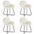 Dining Chairs 4 pcs Cream Velvet