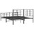 Metal Bed Frame without Mattress with Footboard Black 59.1"x78.7