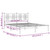Metal Bed Frame without Mattress with Headboard White 59.1"x78.7