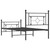 Metal Bed Frame without Mattress with Footboard Black 39.4"x78.7