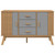 Sideboard OLDEN Gray and Brown 44.9"x16.9"x28.9" Solid Wood Pine