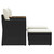 Patio Sofa 2-Seater with Stools Black Poly Rattan