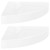 Floating Corner Shelves 2 pcs High Gloss White 9.8x9.8x1.5" MDF