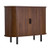 Coffee Bar Cabinet, Mid Century Fluted Coffee Bar Table, Buffet Stand Cabinet with 2 Sliding Doors,
