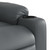 Massage Recliner Chair Grey Faux Leather