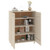 Shoe Cabinet HAMAR Honey Brown 33.5"x15.7"x42.5" Solid Wood Pine
