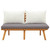 Patio Bench with Cushions 45.3" Solid Acacia Wood