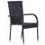 5 Piece Patio Dining Set Poly Rattan Black