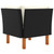 Corner Sofa Poly Rattan and Solid Eucalyptus Wood