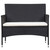 5 Piece Patio Lounge Set With Cushions Poly Rattan Black