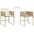 Patio Chairs with Cushions 4 pcs Beige Poly Rattan