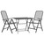3 Piece Patio Dining Set Expanded Metal Mesh Anthracite