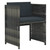 3 Piece Bistro Set with Cushions Poly Rattan Gray