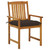 Patio Chairs with Cushions 2 pcs Solid Acacia Wood